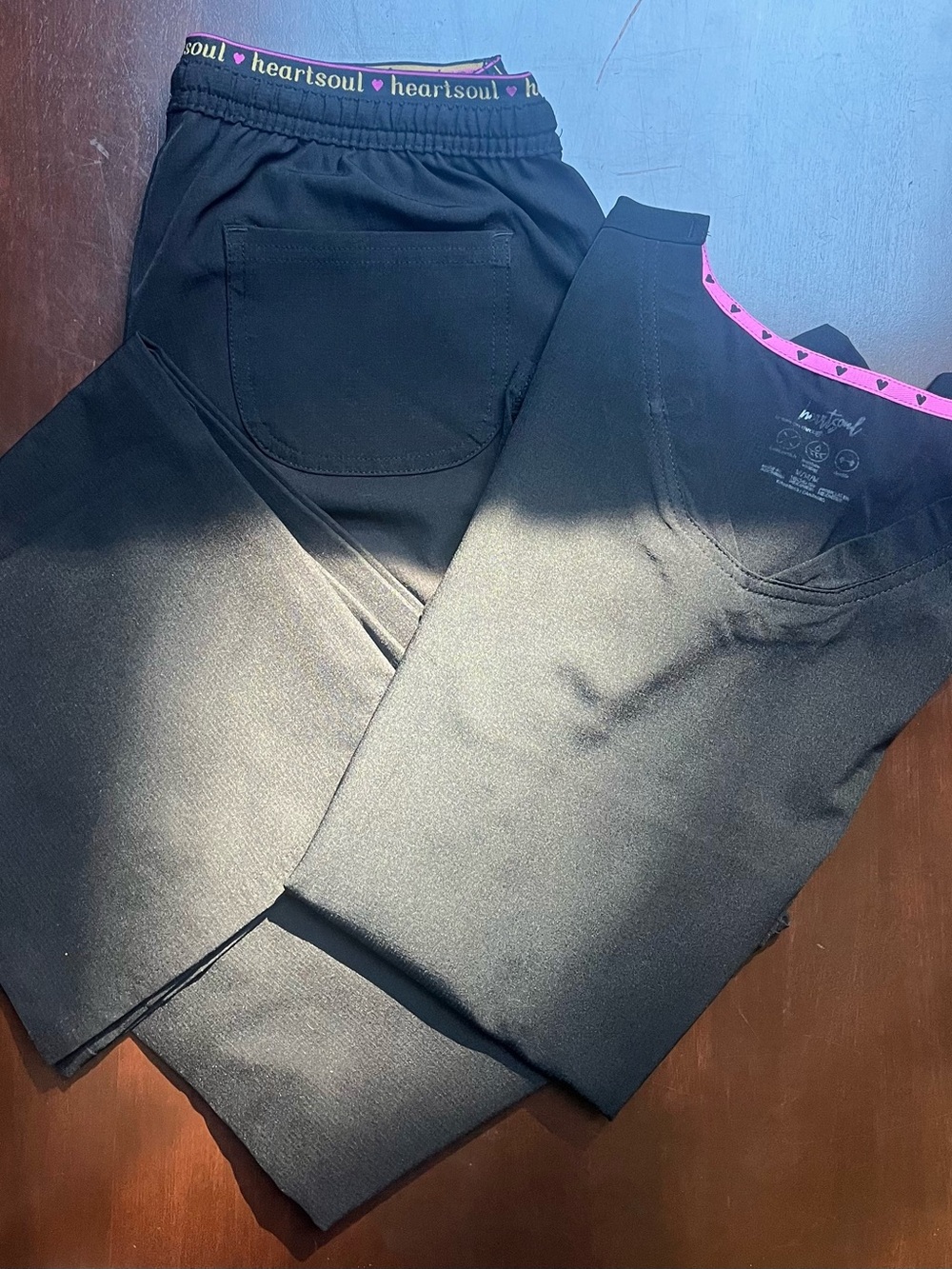 Heartsoul Black Scrub Set
